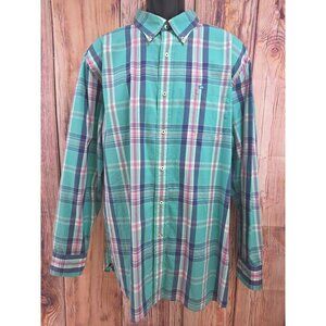 Southern Tide Mens Classic Fit Plaid Button-Down Shirt XL Green Blue Pink Cotton